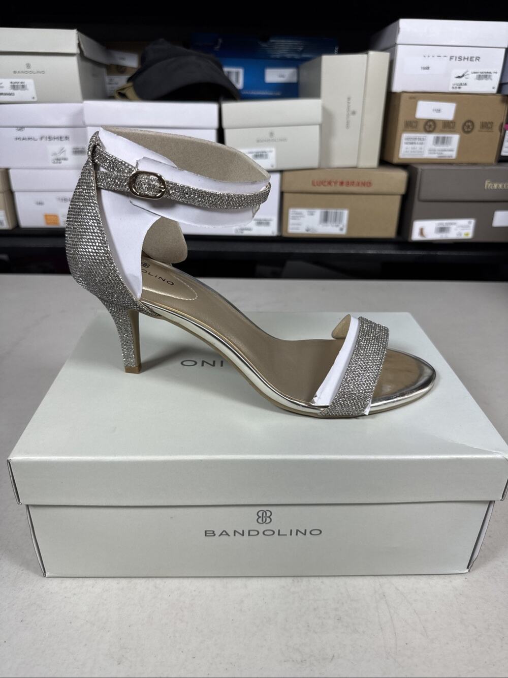 Bandolina Madia Gold Women’s Heels Size 10 Medium NEW WITH BOX